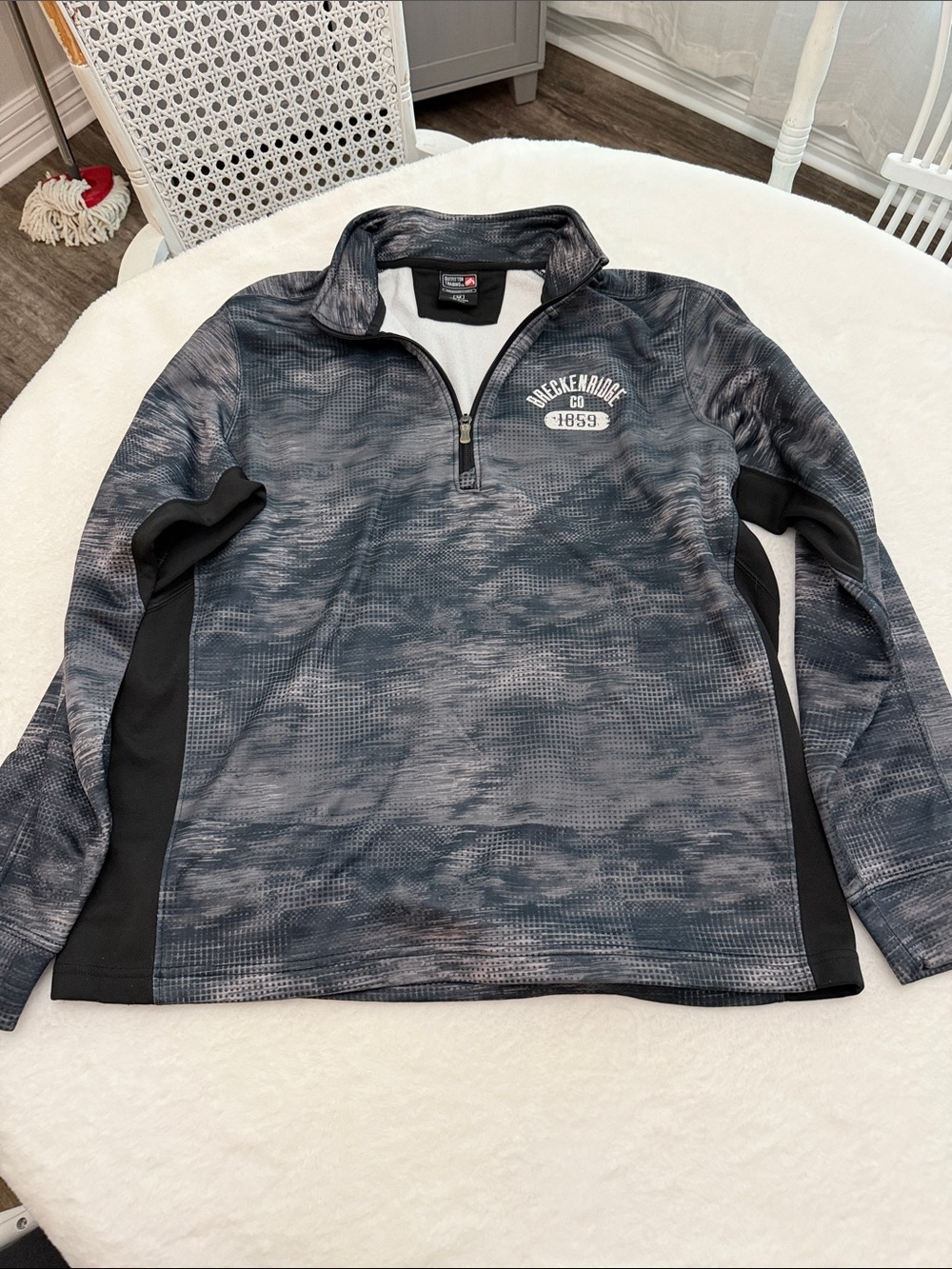 Breckenridge Men's Charcoal Heather Performance Quarter-Zip Pullover